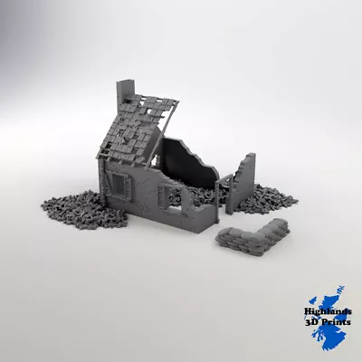 Strongpoint 20mm 1:72 WW2 Building Terrain Tabletop Gaming 3D Print • £12.99