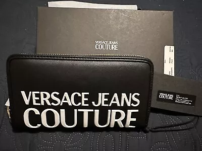 Versace Jeans Couture Continental Black All Around Zip Wallet - NWT - E3VZAPP1 • $80