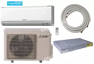 Mitsubishi 18000 BTU SEER 18 Ductless Mini-Split 1.5 Ton With Lines-Pad ~NEW~ • $2989.66