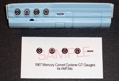 1967 MERCURY COMET CYCLONE GT GAUGE FACES For 1/25 Scale AMT Kits—PLS READ DESC • $2.99
