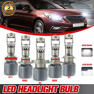 H4 H7 H11 9005 9006 Mini Bi-LED Projector LED Headlight Bulbs Kit Retrofit LHD • $39.99