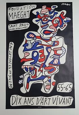 1967 Jean Dubuffet Foundation Maeght Exhibition Lithograph Poster  • $295