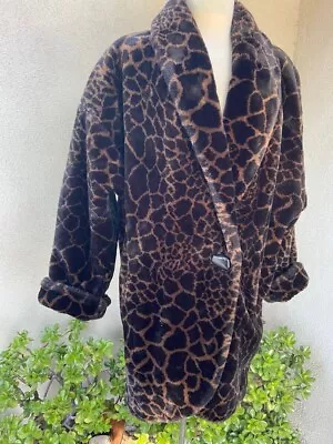 $85 • Buy Donnybrook Vintage 80's Faux Fur Cheetah Coat, Sz 10