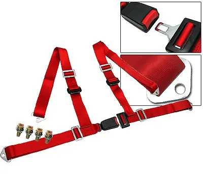 1 RED 4 Point Seat Belt 1964-2011 ALL Ford Mustang NEW • $29.69