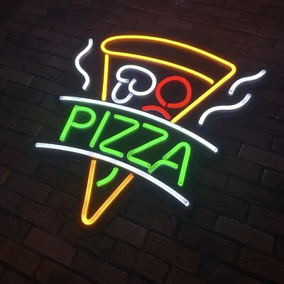 £24.99 • Buy Top Quality Super Bright LED Pizza  Shop Sign Neon Display Window Hanging Light