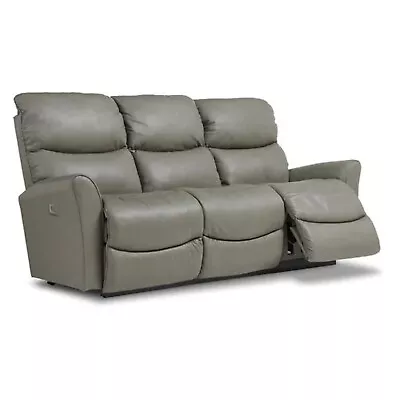 Comfortable La-Z-boy Recliner Sofa ROWAN Slate Grey Leather Only 2 Years Old • $1500