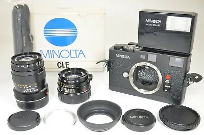 MINOLTA CLE Camera And Lenses M-ROKKOR 40mm F2 And 90mm F4 #a1582 Film Tested • $1799