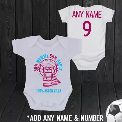 £9.99 • Buy 50% Mummy 50% Daddy Football Personalised Bodysuit Babygrow