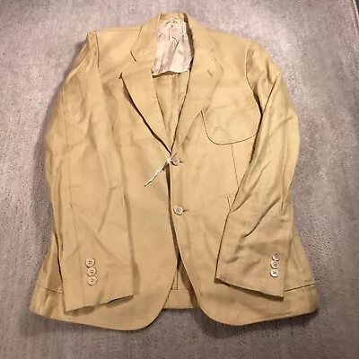 $148.88 • Buy Gant Rugger Jacket Mens 48 Blazer Office Pocket Sad Lapel Linen Beige Pocket 343