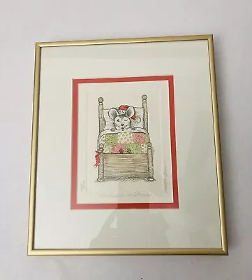 Genuine Martha Hinson Signed & Numbered “Christmouse” Framed Art 11”x 9.5” • $52.95