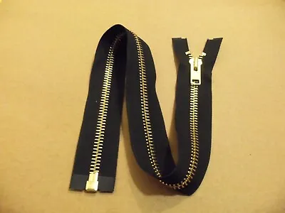 #10 24  YKK Heavy Duty Black Brass Separating / Jacket Zipper • $11.98