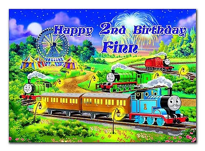 Large Personalised Birthday Train Card; Any Age & Name; For Little Or Big (d332) • £4.50