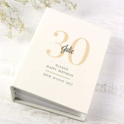 Personalised 30th Birthday Photo Album - 6x4 Age 30 Album With Sleeves • £17.99