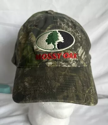 MOSSY OAK Green Camouflage Hat Cap Adjustable SnapBack Embroidered Logo • $8.95
