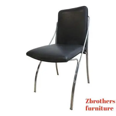 Vintage Mid Century Chrome Wire Side Dining Desk Chair  • $220