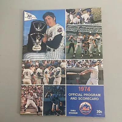 1974 NY Mets Official Program And Scorecard - Tom Seaver On Cover Not Scored • $25