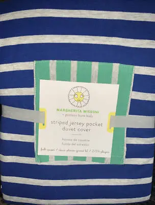 New~Pottery Barn Margherita Missoni Striped Jersey Pocket Duvet F/Q~ • $71.95