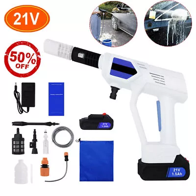 Car Washer Electric Cordless Pressure Spray Water Gun Cleaner Washer Gun+Battery • $37.35