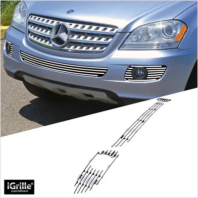 For 2006-2008 Mercedes-Benz ML350/ML500 Bumper Stainless Chrome Billet Grille • $77.99