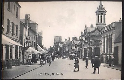 £6.95 • Buy ST NEOTS High Street, Cambridge - Fox & Hounds, Shops. C1920s Vintage Postcard.