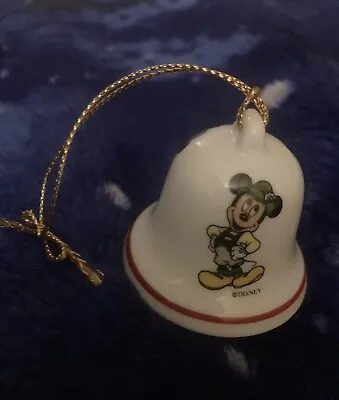 $2.50 • Buy Reutter Germany Disney Mickey Mouse Collectible Porcelain Bell Ornament Vintage