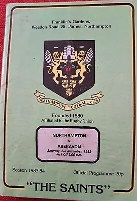 Northampton V Aberavon Rugby Programme 5/11/83 (Reduced) • £1.50