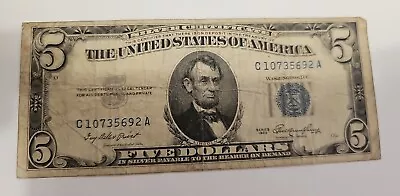 1953 $5 Silver Certificate Circulated  • $6