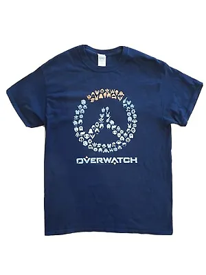 Overwatch Blizzard Tshirt Mens Size M Medium Xbox Game 100% Cotton T-Shirt Black • $32.99