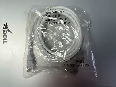£0.99 • Buy Brand New In The Bag RJ45 To DB9F 7FT White Booted CAT 5E Cable, Free P&P
