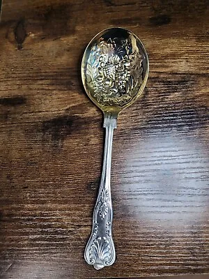 EPNS W A  BON BON BERRY SERVING SPOON  Sheffield England 5 3/8    • $10