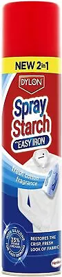 Dylon 2-in-1 Starch Spray With Easy Iron Ironing Aid Remove Creases 300 Ml  • £5.29