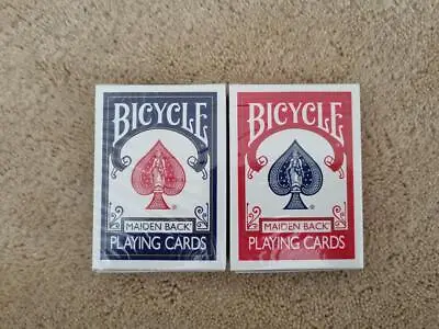 £19.99 • Buy Bicycle Marked Playing Cards - Maiden Back Red & Blue Trick 2x Poker Decks USPCC