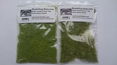 £3.45 • Buy Static Grass Twin Pack 2mm & 4mm - Moss Green - Grass Flock 