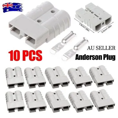 $12.40 • Buy 10 X Anderson Style Plug Connectors 50 AMP 12-24V 6AWG DC Power Tool AU Stock AU