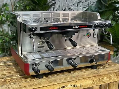 La Cimbali M22 Premium 2 Group Stainless & Red Espresso Coffee Machine • £1896.90