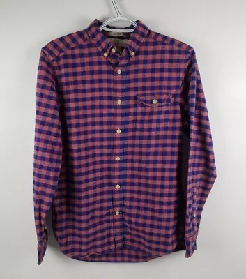 Label Of Graded Goods Button Down Flannel Shirt Long Sleeve Plaid Mens Size S • $17