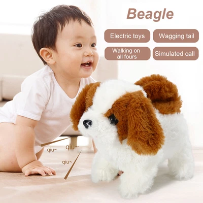 £8.70 • Buy Robot Electronic Dog Plush Puppy Wag Tail Toys Walk Bark Funny Toy For Kids Gift