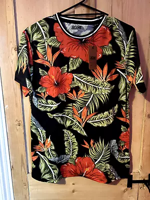 Jacamo Tropical Print Summer Vibes T-shirt Size Medium BNWT • £7