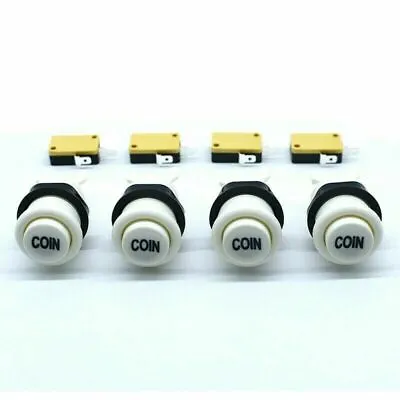 4pcs HAPP Style Arcade COIN Push Button Game Player Start Microswitch JAMMA MAME • $9