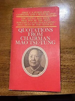 Quotations From Chairman Mao Tse-Tung Book US Edition 1967 Bantam Paperback • £13.66