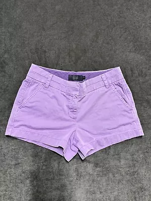 J.Crew Womens Chino Purple Shorts Size 2 100% Cotton • $15.99