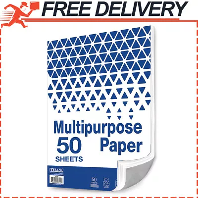 BAZIC 50 Sheets 8.5  X 11  White Multipurpose Paper 20 LB (75 Gsm) Copy Paper • $8.01