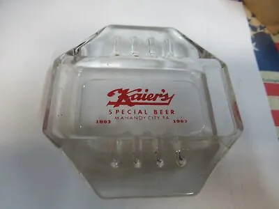 Kaier's Special Beer Ashtray Mahanoy City Pa 1862 - 1963 Glass Tobcco Smoking • $19.99