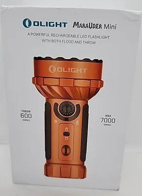 Olight Orange Marauder Mini Flashlight W/White Red Green & Blue Lights Recharges • $169.99