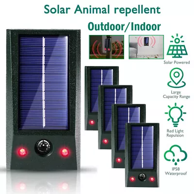 Animal Repeller Ultrasonic Solar Power Bird Dog Cat Deer Raccoon Repellent USB • $11.16