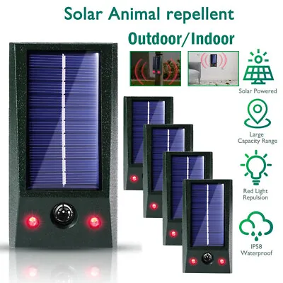 Animal Repeller Ultrasonic Solar Power Bird Dog Cat Skunk Deer Raccoon Repellent • $49.69