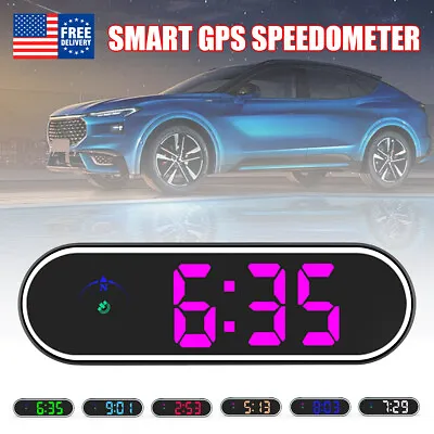 Universal Car HUD Digital GPS Speedometer Head Up Display MPH Overspeed Alarm S+ • £11.19