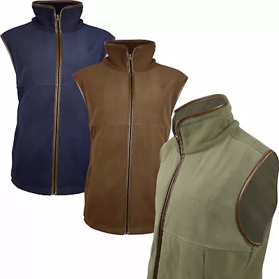 Fleece Gilet Shooting Body Warmer Vest Hunting Horse Riding Fishing Full Zip 001 • £19.99