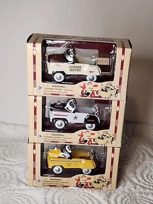 3 Collectable  Pedal Power Die Cast Metal Cars. Express Service Police & Taxi • $35