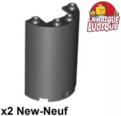 LEGO 2x Cylinder Half 2x4x5 Black/Black 85941 New • $29.14